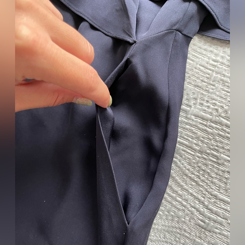 Theory Silk Navy Dress - Picture 4 of 5